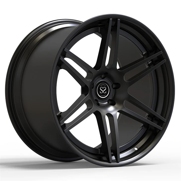 BMW M 20208 21x10 And 21x11 Μαύρες ματ σφυρήλατες ζάντες 2 τεμαχίων