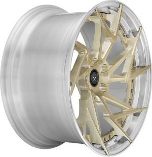 Flow Forming Car Rim Ζάντες από κράμα/Ασημί και Χρυσός σφυρήλατος τροχός 2PC για Lamborghini, Ferrari, Toyota, Nissan, Audi, Porsche, Mclaren Chevy Corvette